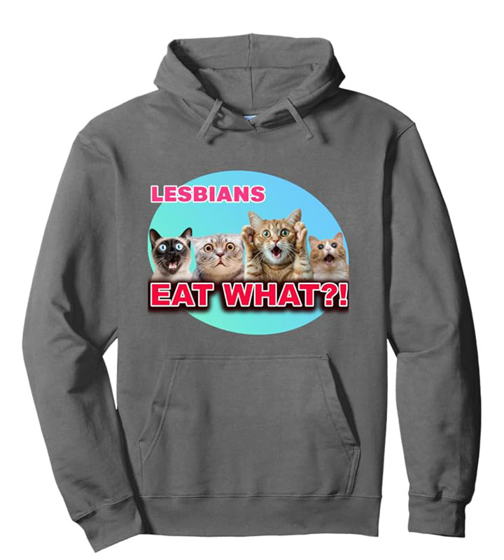 Lesbians eat WHAT?! <h5>(Blue Background)</h5>