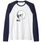 No Rage Meme Raglan Baseball Tee